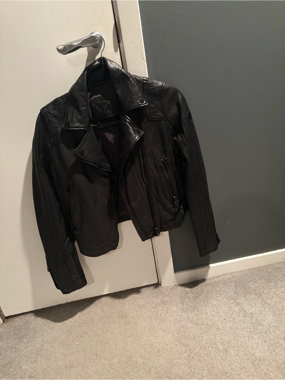 Mauritius Black Leather Jacket - Women's Stylish Moto Jacket BRAND NEW NO TAG!!!